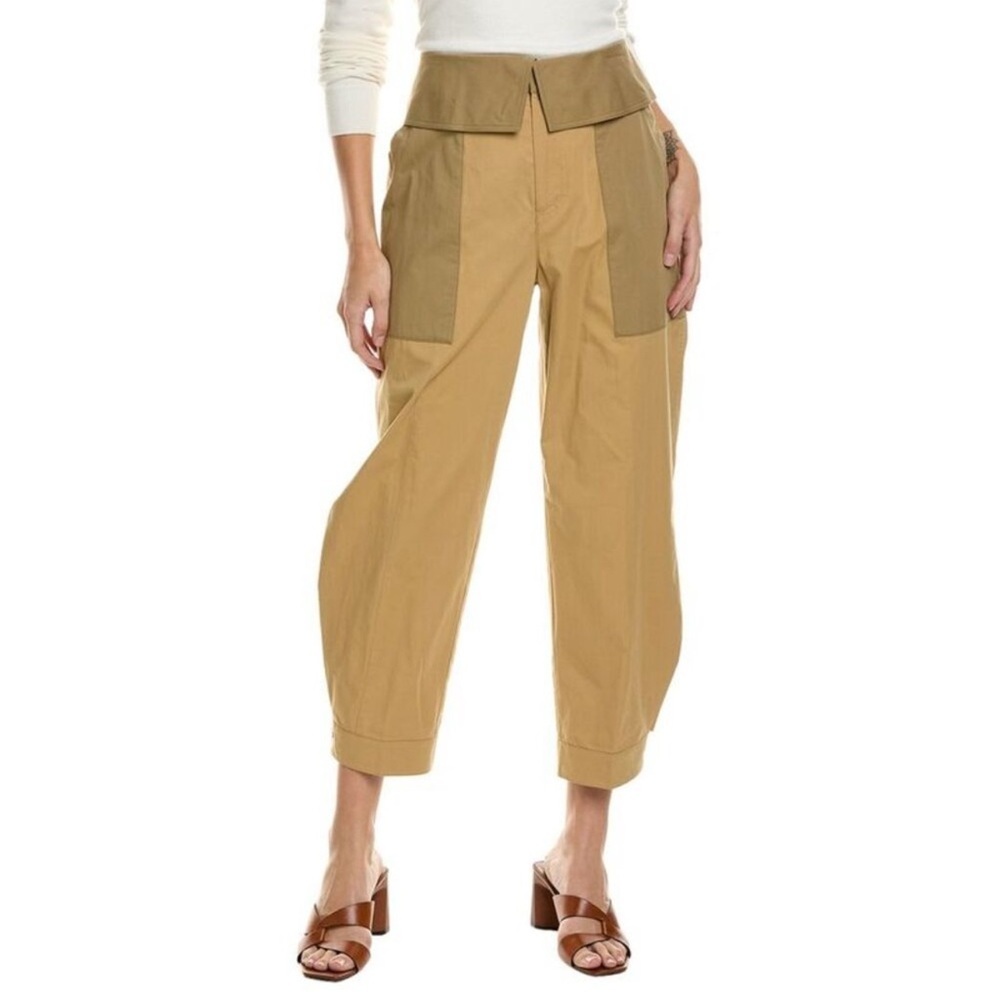 Frame Denim Tan‎ High-Waisted Trousers